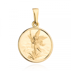Złoty Medalik ze Świętym Michałem Archaniołem próby 585